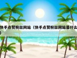 快手点赞粉丝网站（快手点赞粉丝网站是什么）