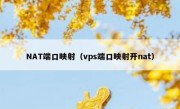 NAT端口映射（vps端口映射开nat）