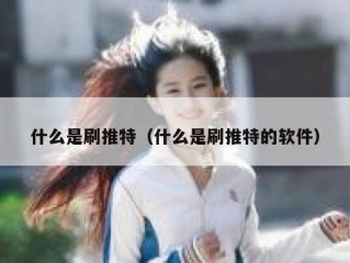 什么是刷推特（什么是刷推特的软件）