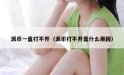 派币一直打不开（派币打不开是什么原因）
