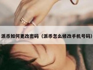 派币如何更改密码（派币怎么修改手机号码）