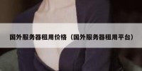 国外服务器租用价格（国外服务器租用平台）