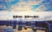 美国DNS（美国dns地址）