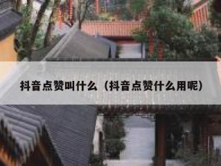 抖音点赞叫什么（抖音点赞什么用呢）