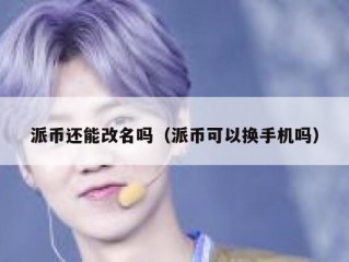 派币还能改名吗（派币可以换手机吗）