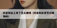 抖音粉丝上来了怎么赚钱（抖音粉丝多可以赚钱吗）