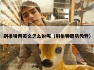 刷推特用英文怎么说呢（刷推特趋势教程）