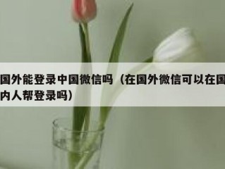 国外能登录中国微信吗（在国外微信可以在国内人帮登录吗）