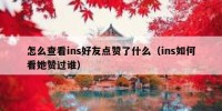 怎么查看ins好友点赞了什么（ins如何看她赞过谁）
