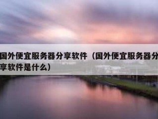 国外便宜服务器分享软件（国外便宜服务器分享软件是什么）