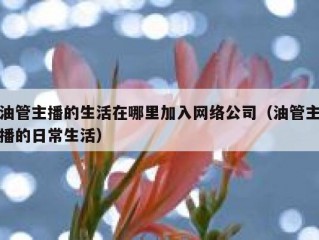 油管主播的生活在哪里加入网络公司（油管主播的日常生活）