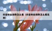 抖音粉丝级数怎么看（抖音粉丝级数怎么看出来）