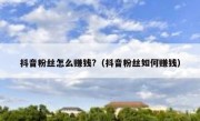 抖音粉丝怎么赚钱?（抖音粉丝如何赚钱）