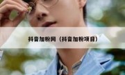 抖音加粉网（抖音加粉项目）