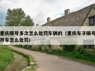 重庆限号多次怎么处罚车辆的（重庆车子限号开车怎么处罚）