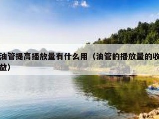油管提高播放量有什么用（油管的播放量的收益）