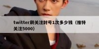 twitter刷关注封号1次多少钱（推特关注5000）