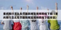 重庆限行怎么处罚最新规定视频教程下载（重庆限行怎么处罚最新规定视频教程下载安装）