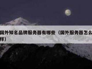 国外知名品牌服务器有哪些（国外服务器怎么样）