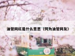 油管网红是什么意思（何为油管网友）