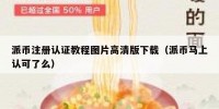派币注册认证教程图片高清版下载（派币马上认可了么）
