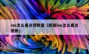 ins怎么看点赞数量（新版ins怎么看点赞数）