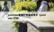 youtube直播打赏抽成多少（youtube 打赏）