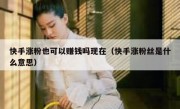 快手涨粉也可以赚钱吗现在（快手涨粉丝是什么意思）