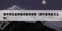 国外知名品牌服务器有哪些（国外服务器怎么样）