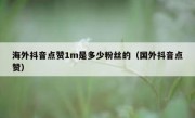 海外抖音点赞1m是多少粉丝的（国外抖音点赞）