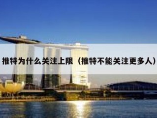 推特为什么关注上限（推特不能关注更多人）