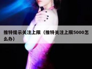 推特提示关注上限（推特关注上限5000怎么办）