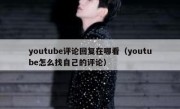 youtube评论回复在哪看（youtube怎么找自己的评论）