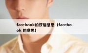 facebook的汉语意思（facebook 的意思）