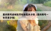 重庆限号进城处罚标准是多少钱（重庆限号一年罚多少钱）