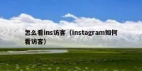 怎么看ins访客（instagram如何看访客）