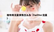 推特用流量很慢怎么办（twitter流量）