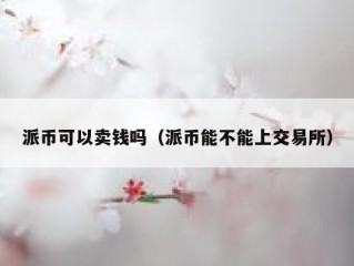 派币可以卖钱吗（派币能不能上交易所）