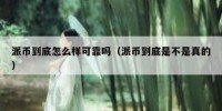 派币到底怎么样可靠吗（派币到底是不是真的）