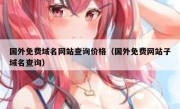 国外免费域名网站查询价格（国外免费网站子域名查询）
