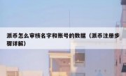 派币怎么审核名字和账号的数据（派币注册步骤详解）