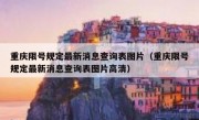 重庆限号规定最新消息查询表图片（重庆限号规定最新消息查询表图片高清）