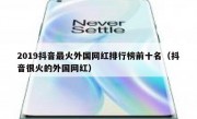 2019抖音最火外国网红排行榜前十名（抖音很火的外国网红）