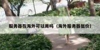 服务器在海外可以用吗（海外服务器低价）