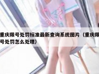 重庆限号处罚标准最新查询系统图片（重庆限号处罚怎么处理）