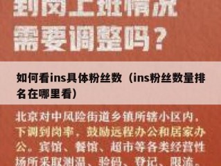 如何看ins具体粉丝数（ins粉丝数量排名在哪里看）