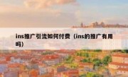 ins推广引流如何付费（ins的推广有用吗）