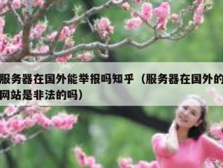 服务器在国外能举报吗知乎（服务器在国外的网站是非法的吗）