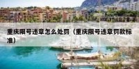 重庆限号违章怎么处罚（重庆限号违章罚款标准）