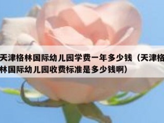 天津格林国际幼儿园学费一年多少钱（天津格林国际幼儿园收费标准是多少钱啊）